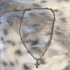 Sterling silver cross necklace